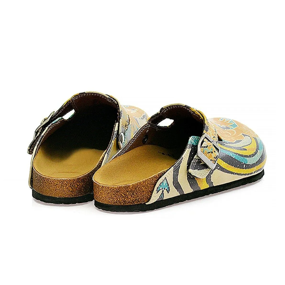 Yellow Tropical Swirl Clogs CAL314